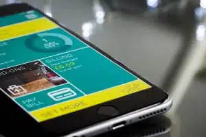 A business app on a mobile device
