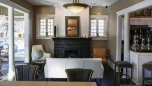 Fantes Coffee fireplace