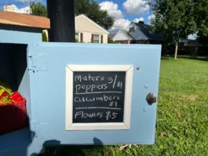 The price list on the cutest little produce stand
